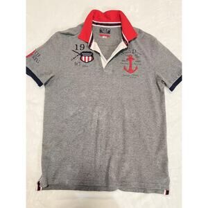 Selected denim company Men's Gray Polo Shirt Size X-Large Handpicked !